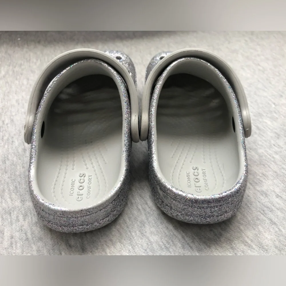 Crocs Kids Classic Glitter Clog Sandals Size: C9